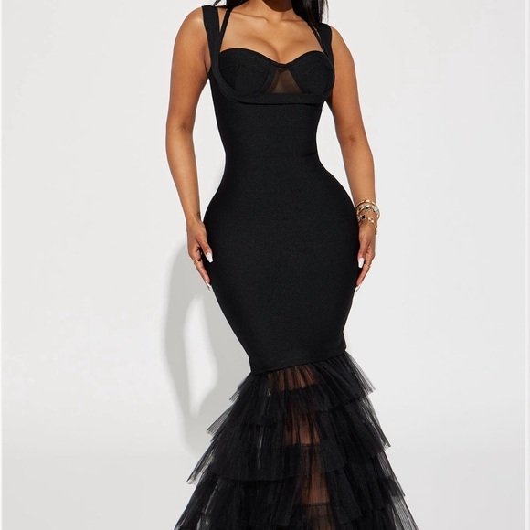 black prom dress fashion nova Vestido Mermaid Fresh Out Of Fashion Week - Negro